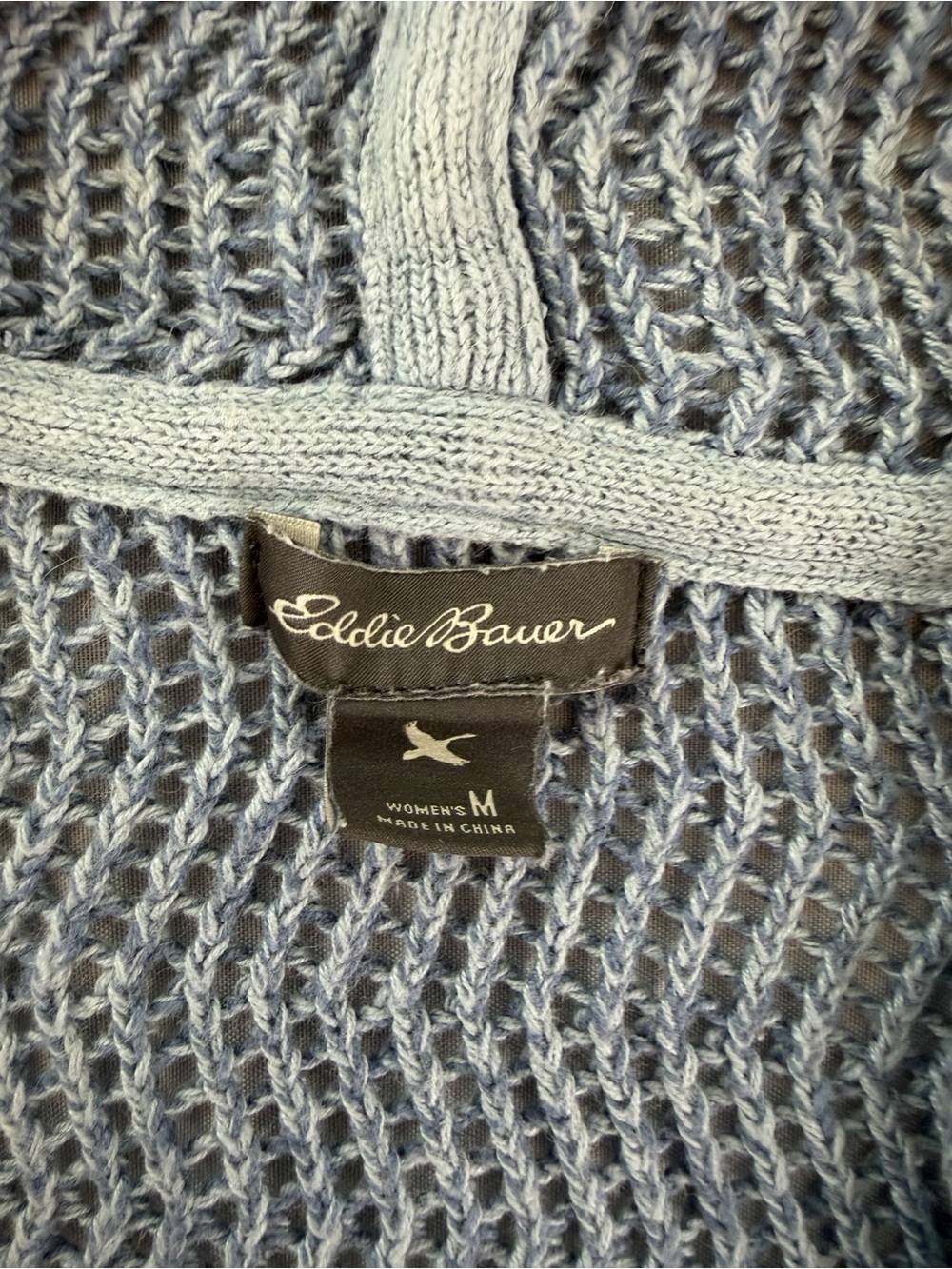 Eddie Bauer Light blue Hooded Open-Front Cardigan - Picture 5 of 6